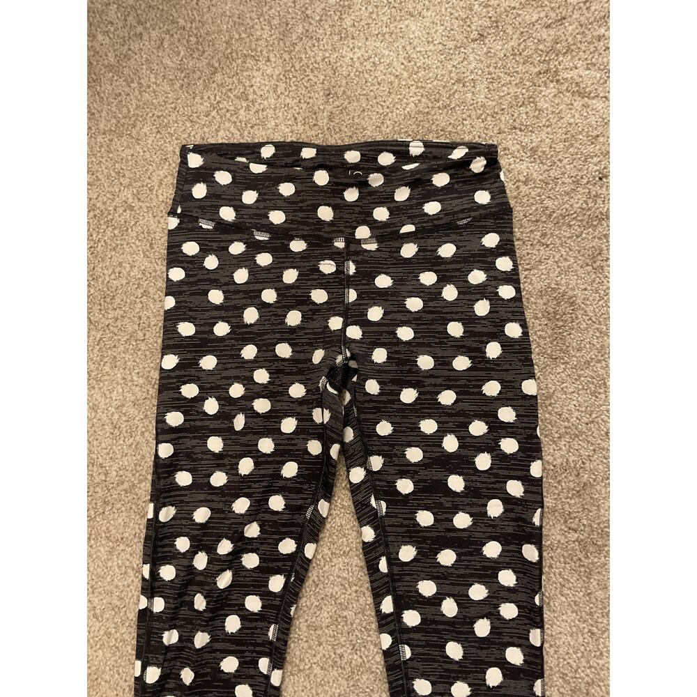 Outdoor Voices TechSweat Black & White Polka Dot 7/8 Leggings, sz M - Picture 3 of 7